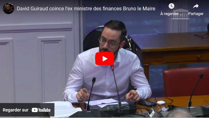 David Guiraud coince l’ex ministre des finances Bruno le Maire