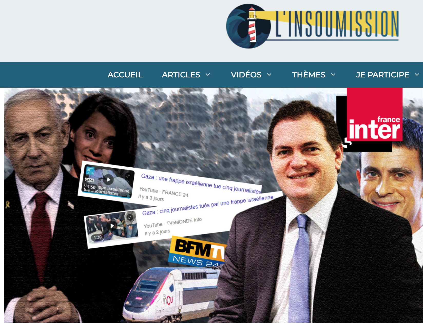 Journalistes brûlés vifs par Israël, Indignité des médias sur le suicide d’un cheminot, Manuel Valls humilié sur France Inter – La revue de presse de l’Insoumission