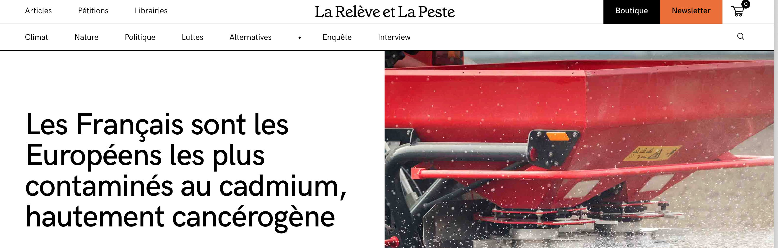 Les Français sont les Européens les plus contaminés au cadmium, hautement cancérogène