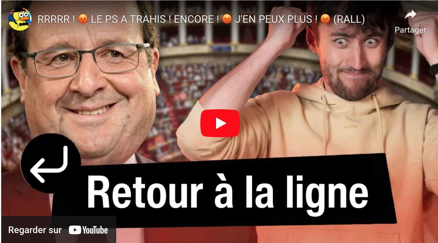 Rrrr ! Le PS a trahi ! Encore ! J’en peux plus !