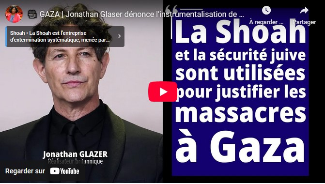 Jonathan Glaser dénonce l’instrumentalisation de la Shoah pour justifier les massacres