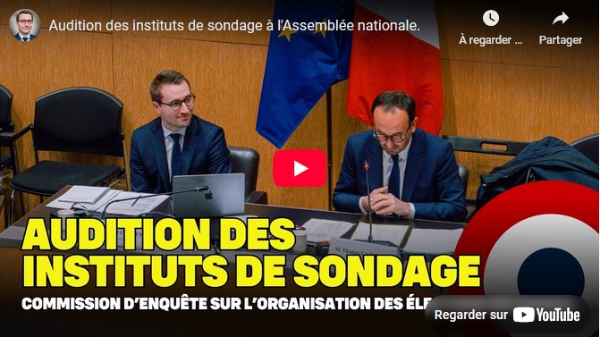 Audition des instituts de sondage à l’Assemblée nationale.