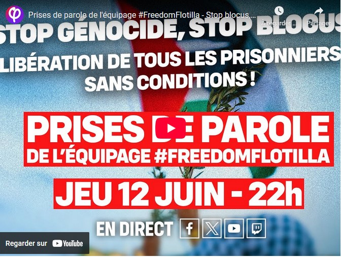 Prises de parole de l’équipage #FreedomFlotilla
