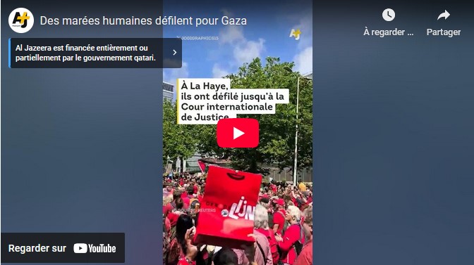 Manifestations pour Gaza