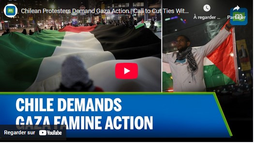 manifestants Chiliens