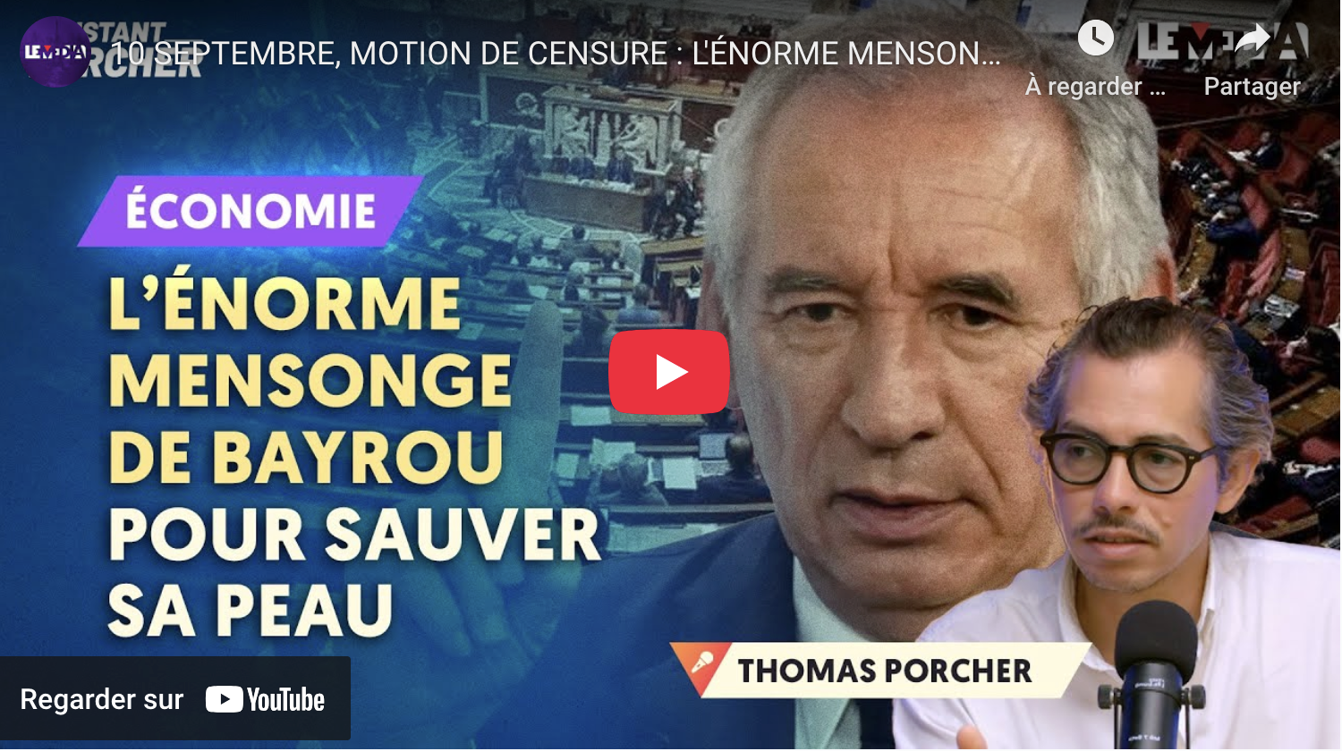 10 SEPTEMBRE, MOTION DE CENSURE