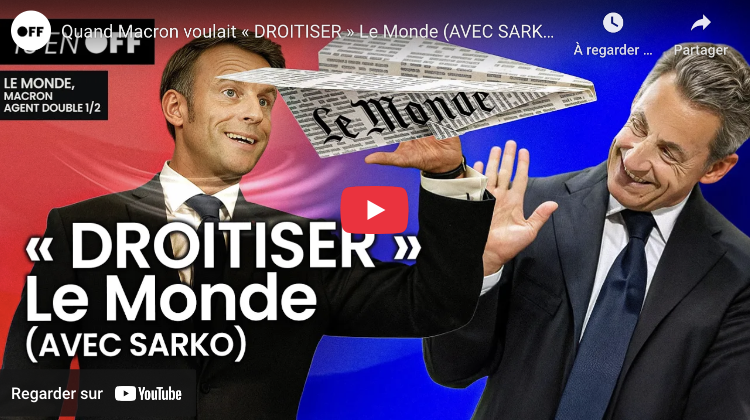 Quand Macron voulait « droitiser » Le Monde (avec Sarkozy)