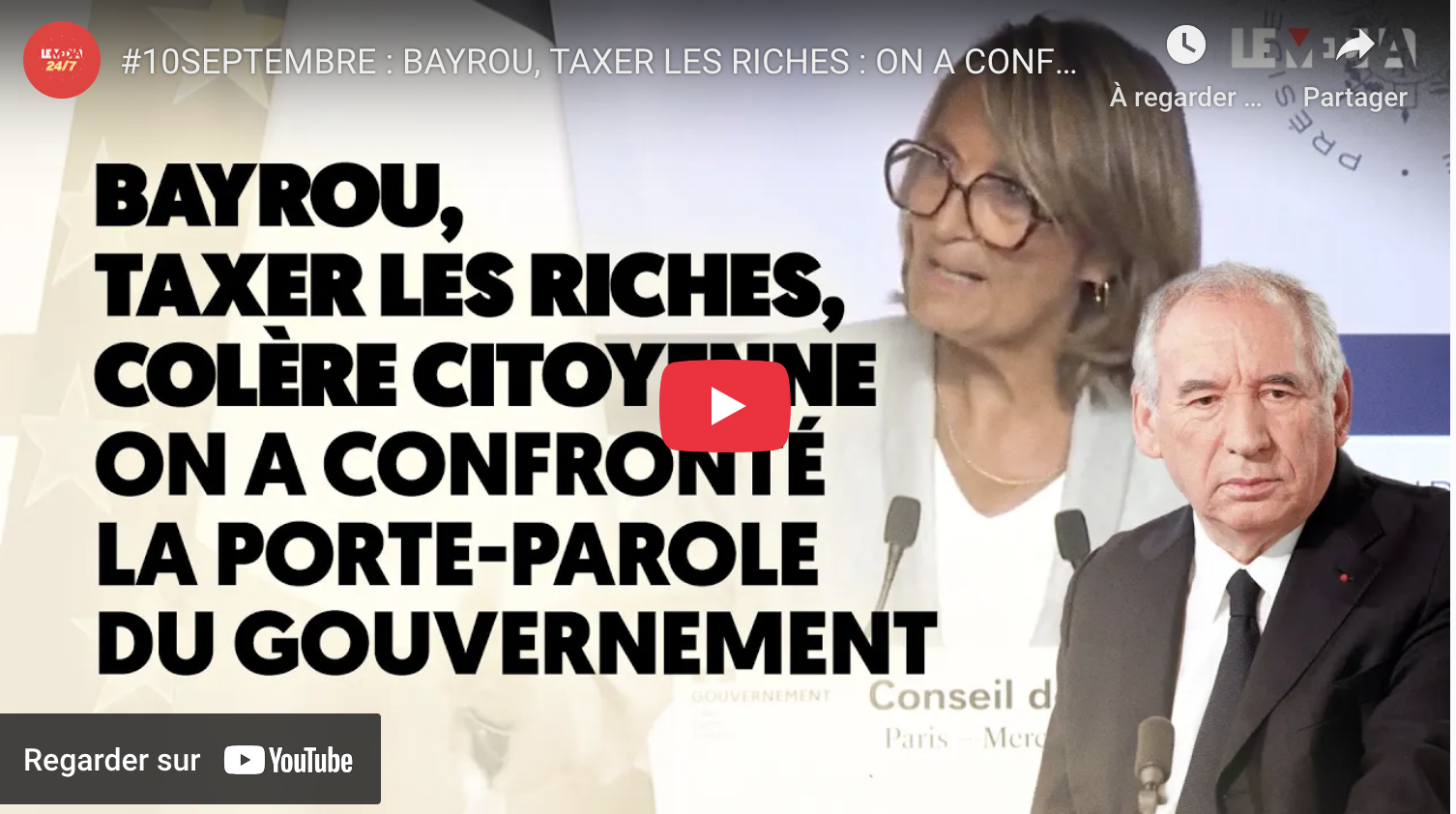 Bayrou, taxer les riches